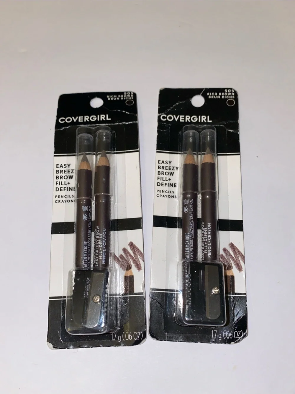 Covergirl Easy Breezy Brow Fill + Define Pencils Set Rich Brown